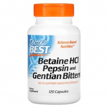  Doctors Best Betaine HCL Pepsin and Gentian Bitters 120 