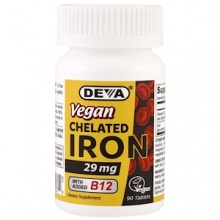 Витамины Deva Iron веганское хелатное железо 90 таблеток