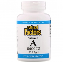 Витамины Natural Factors A 10000 ME 180 капсул
